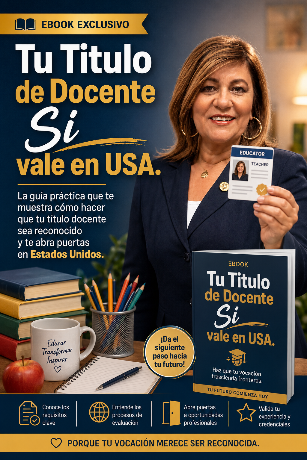 Tu Título Docente Sí Vale en EE.UU. — Ebook de Zoraida Coa